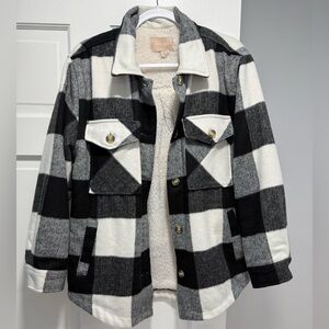 Black and White Plaid Jacket